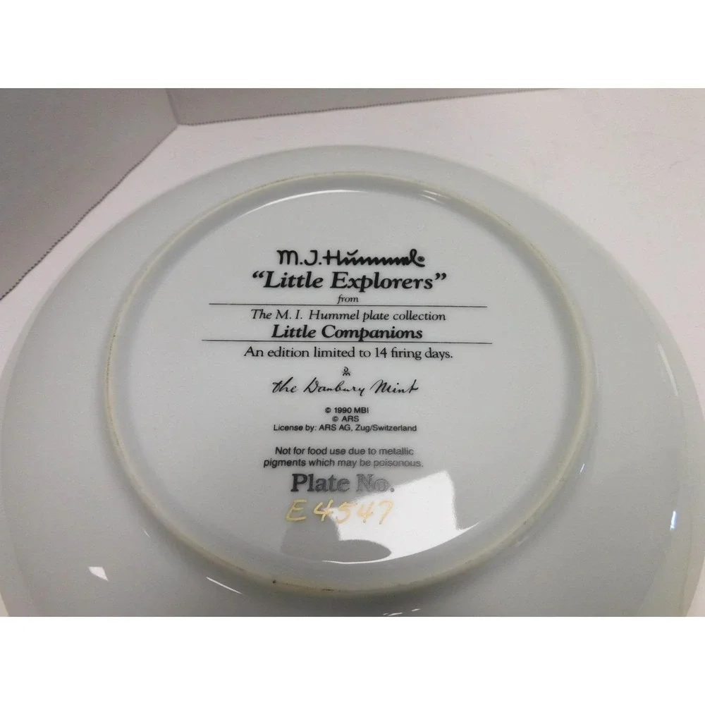 Set of 4 MJ Hummel Plates Gentle Friends, Stormy Weather, Apple Tree & Little Ex